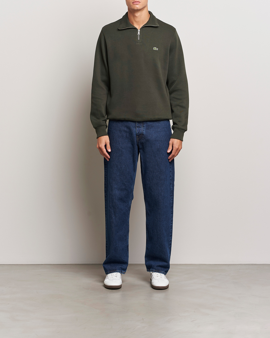 Herre | Gensere | Lacoste | Rib Interlock Half Zip Sapwood