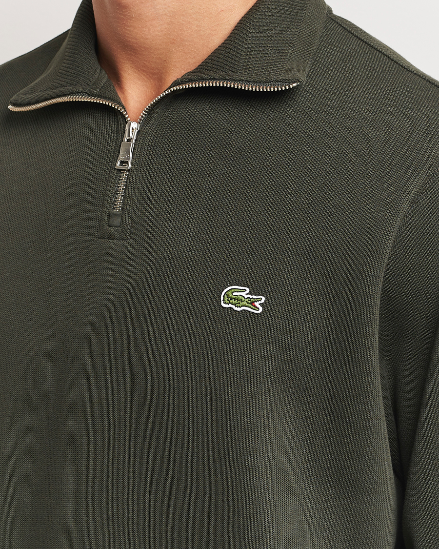 Herre | Gensere | Lacoste | Rib Interlock Half Zip Sapwood