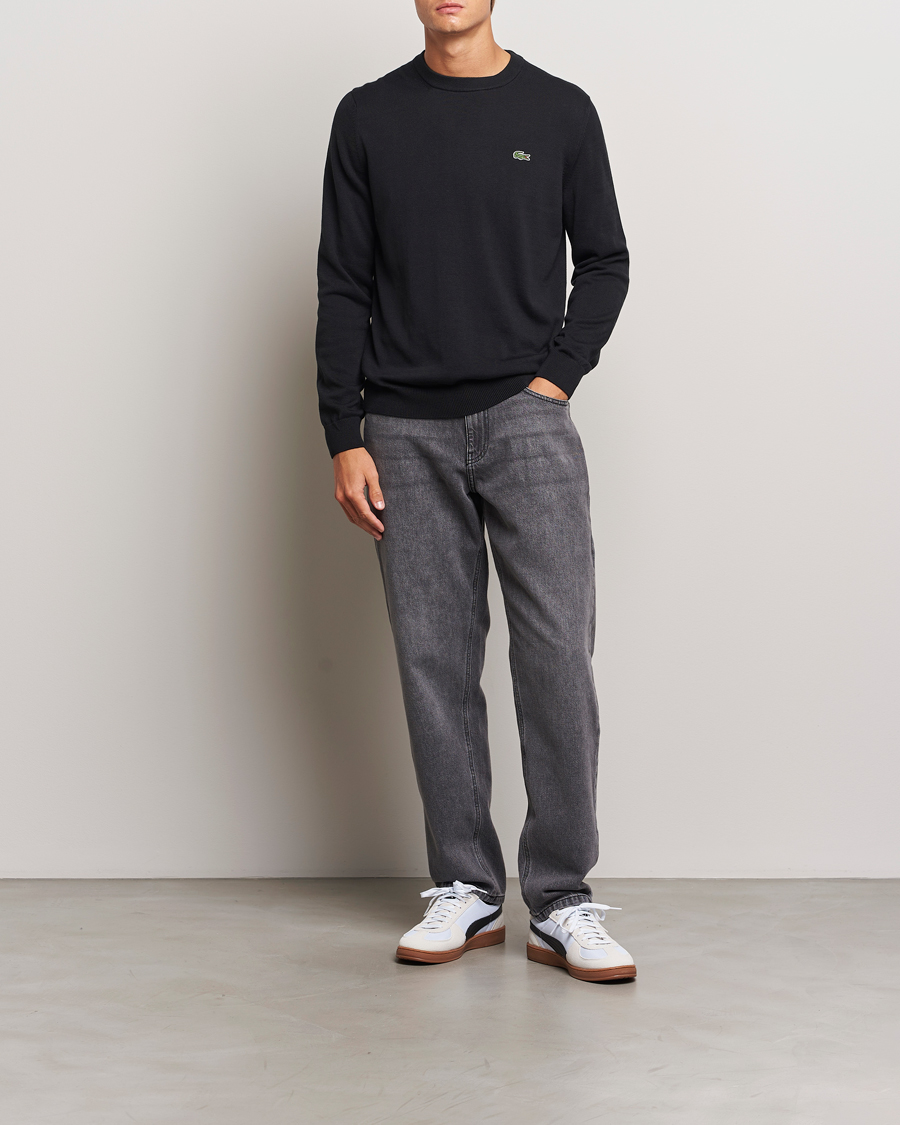 Herre | Gensere | Lacoste | Cotton Knitted Sweater Black