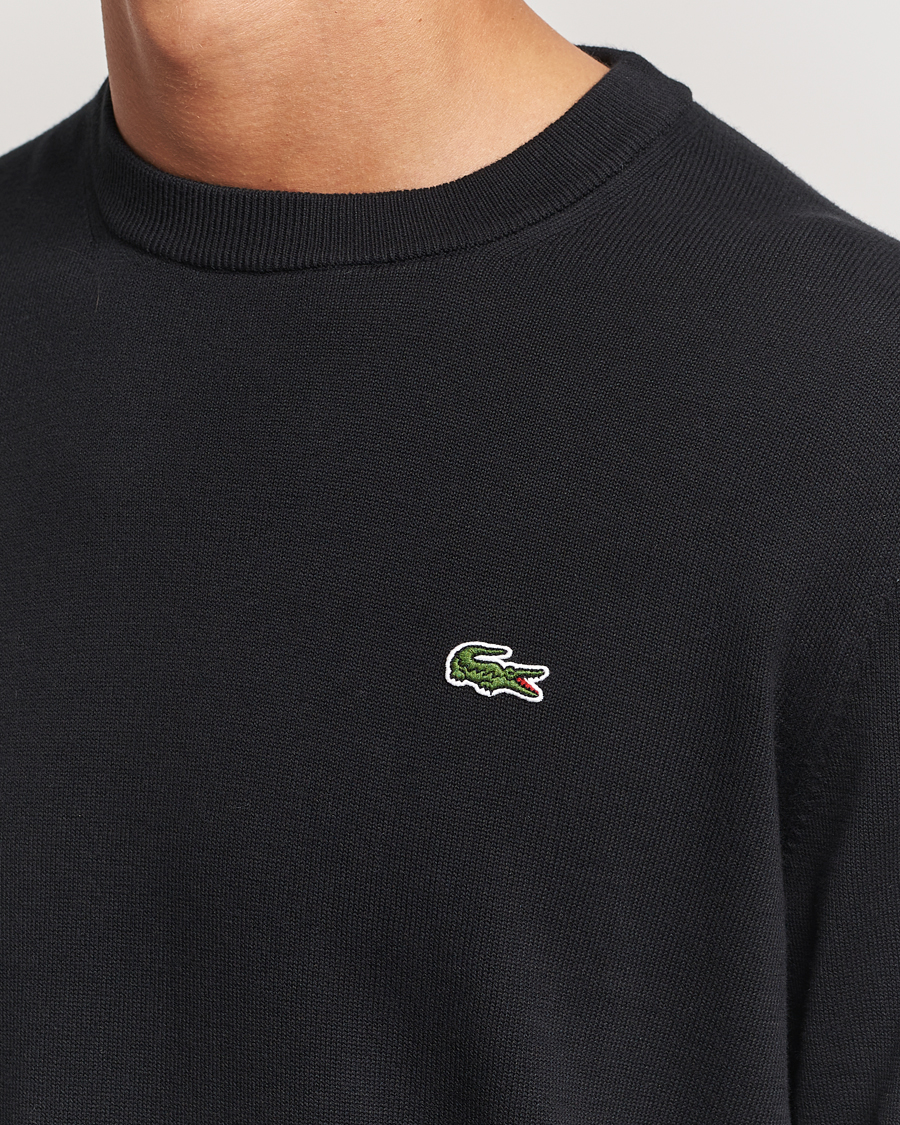 Herre | Gensere | Lacoste | Cotton Knitted Sweater Black