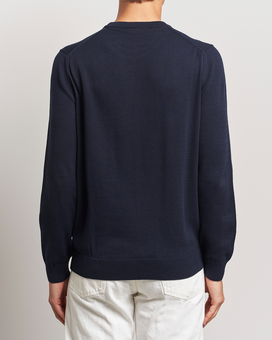Herre | Gensere | Lacoste | Cotton Knitted Sweater Navy Blue