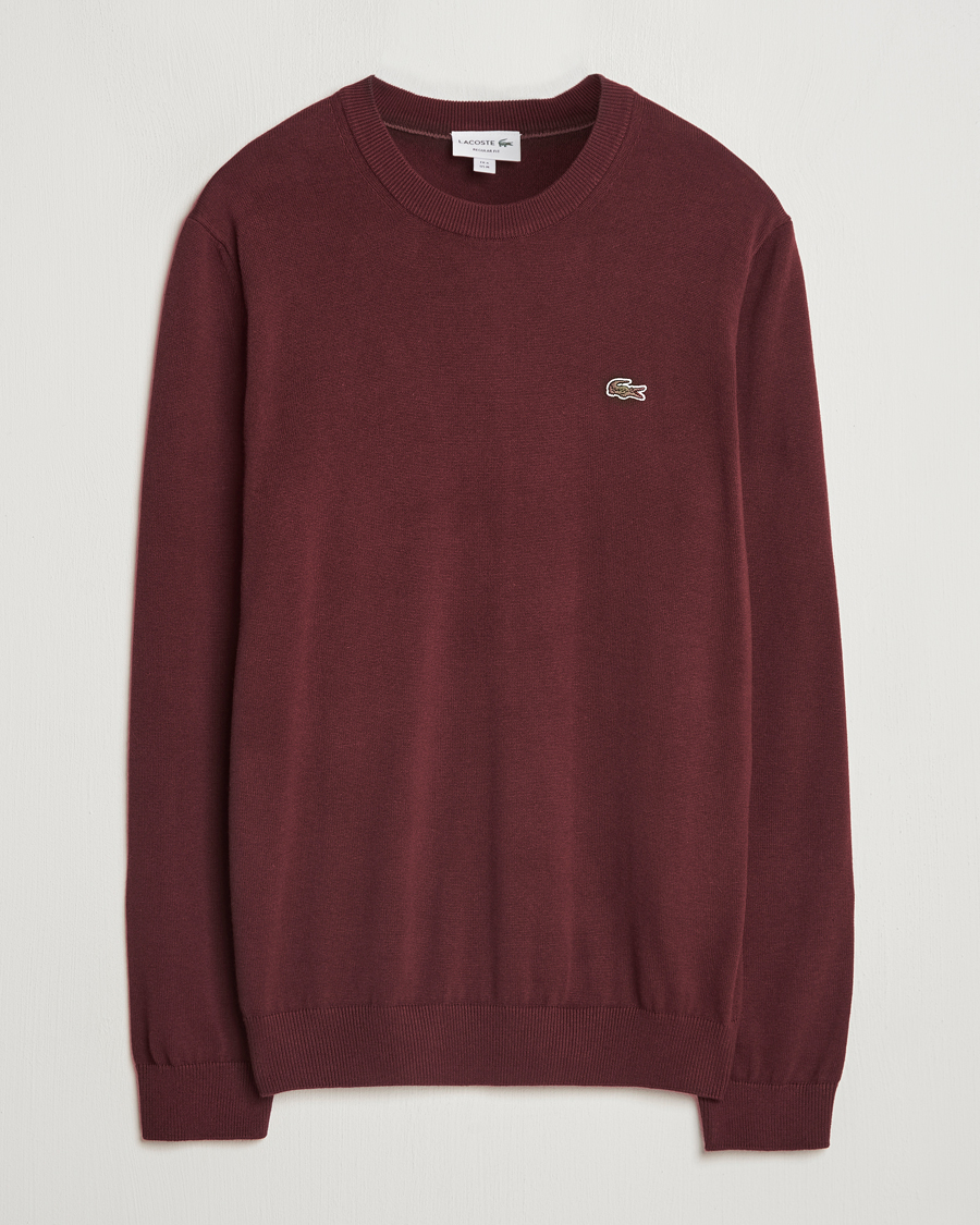 Herre | Gensere | Lacoste | Cotton Knitted Sweater Espresso