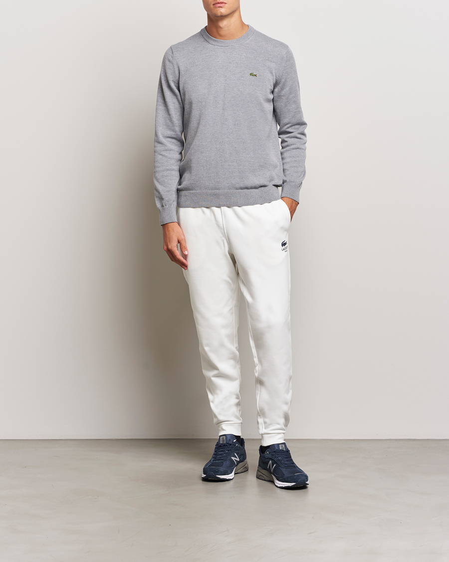Herre | Gensere | Lacoste | Cotton Knitted Sweater Silver Chine