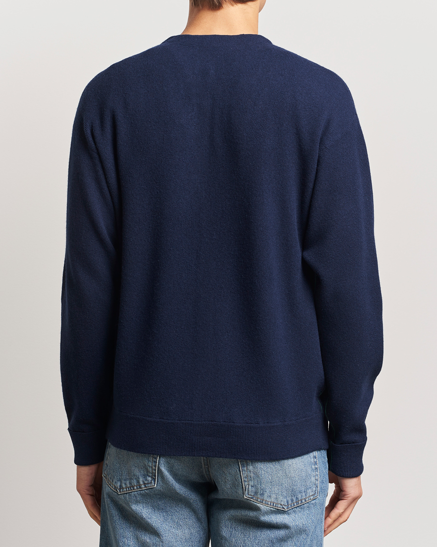 Herre | Gensere | Lacoste | Carded Wool Cardigan Navy
