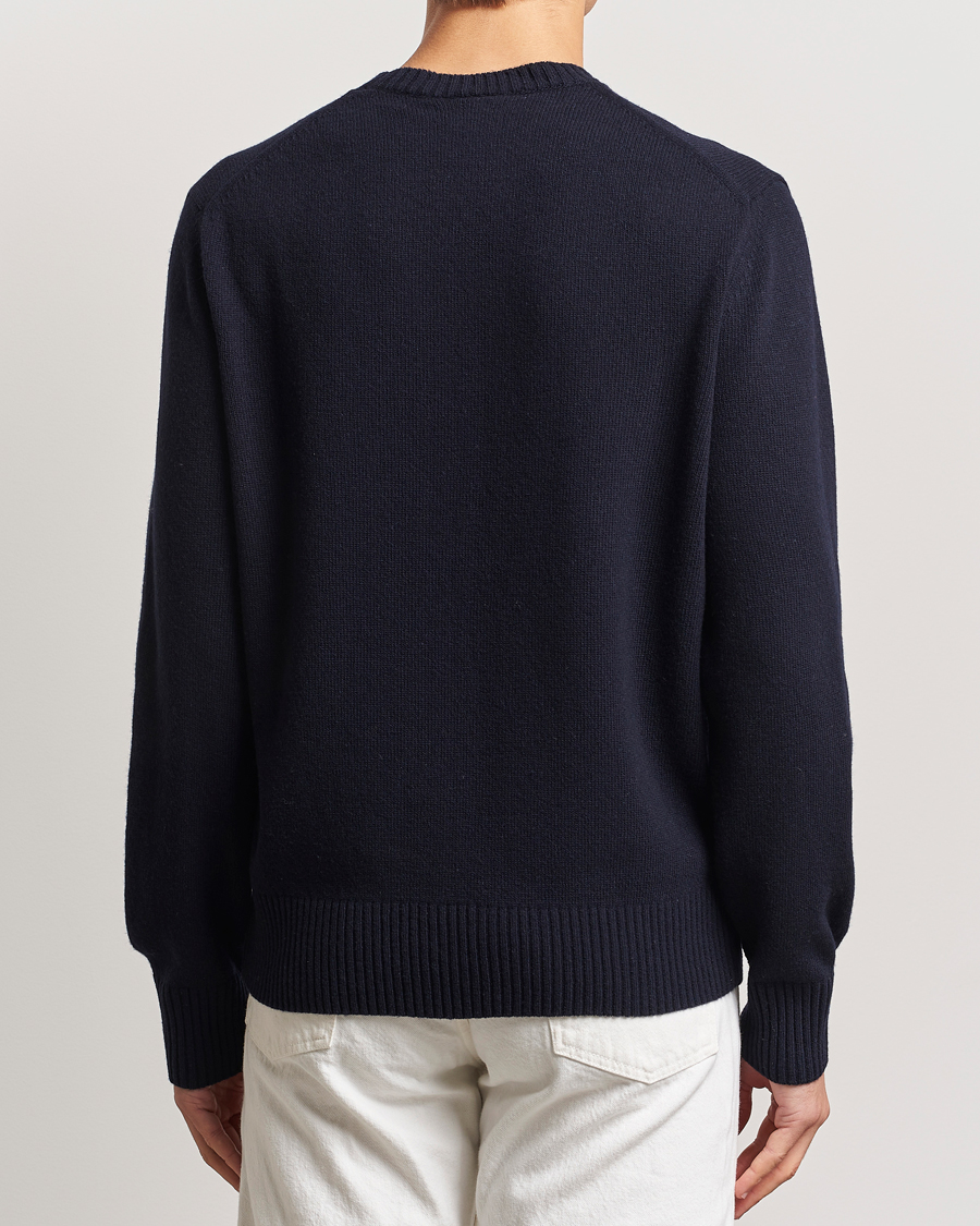 Herre | Gensere | Lacoste | Carded Wool Crew Neck Navy