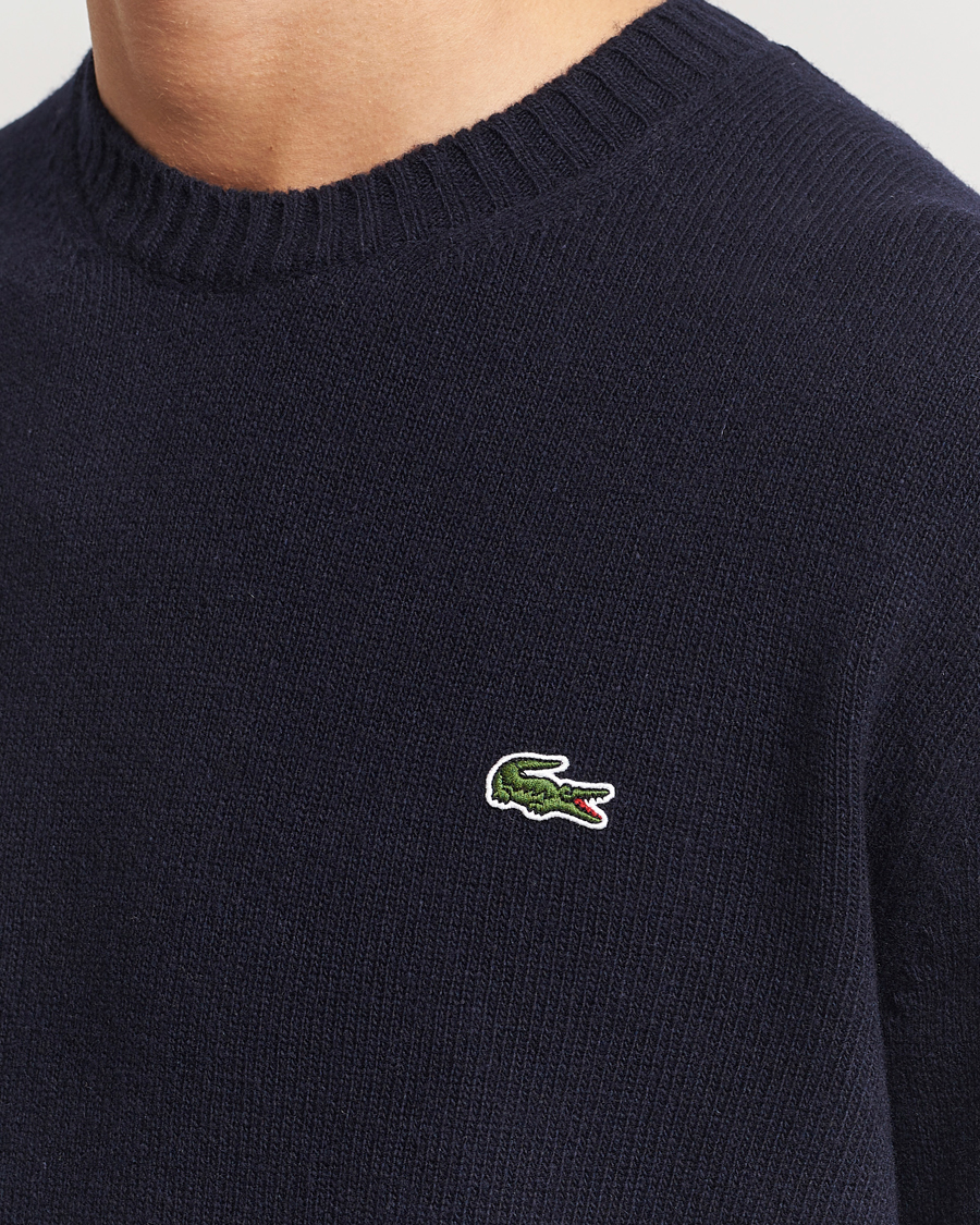 Herre | Gensere | Lacoste | Carded Wool Crew Neck Navy