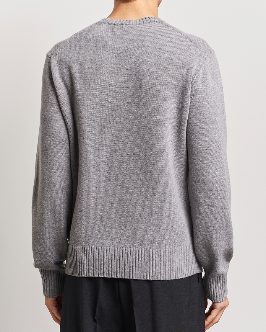 Herre | Gensere | Lacoste | Carded Wool Crew Neck Silver Chine