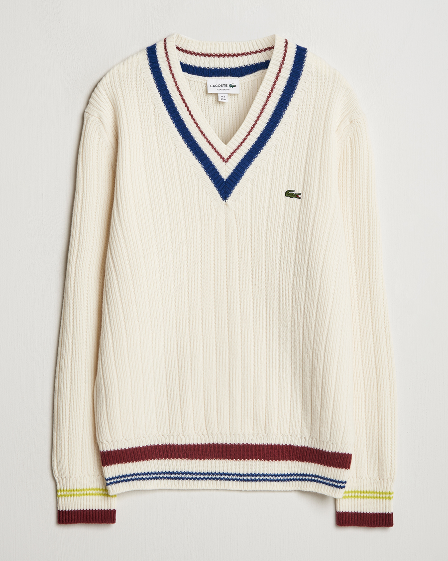 Herre | Gensere | Lacoste | Retro Tennis Wool V-Neck Lapland
