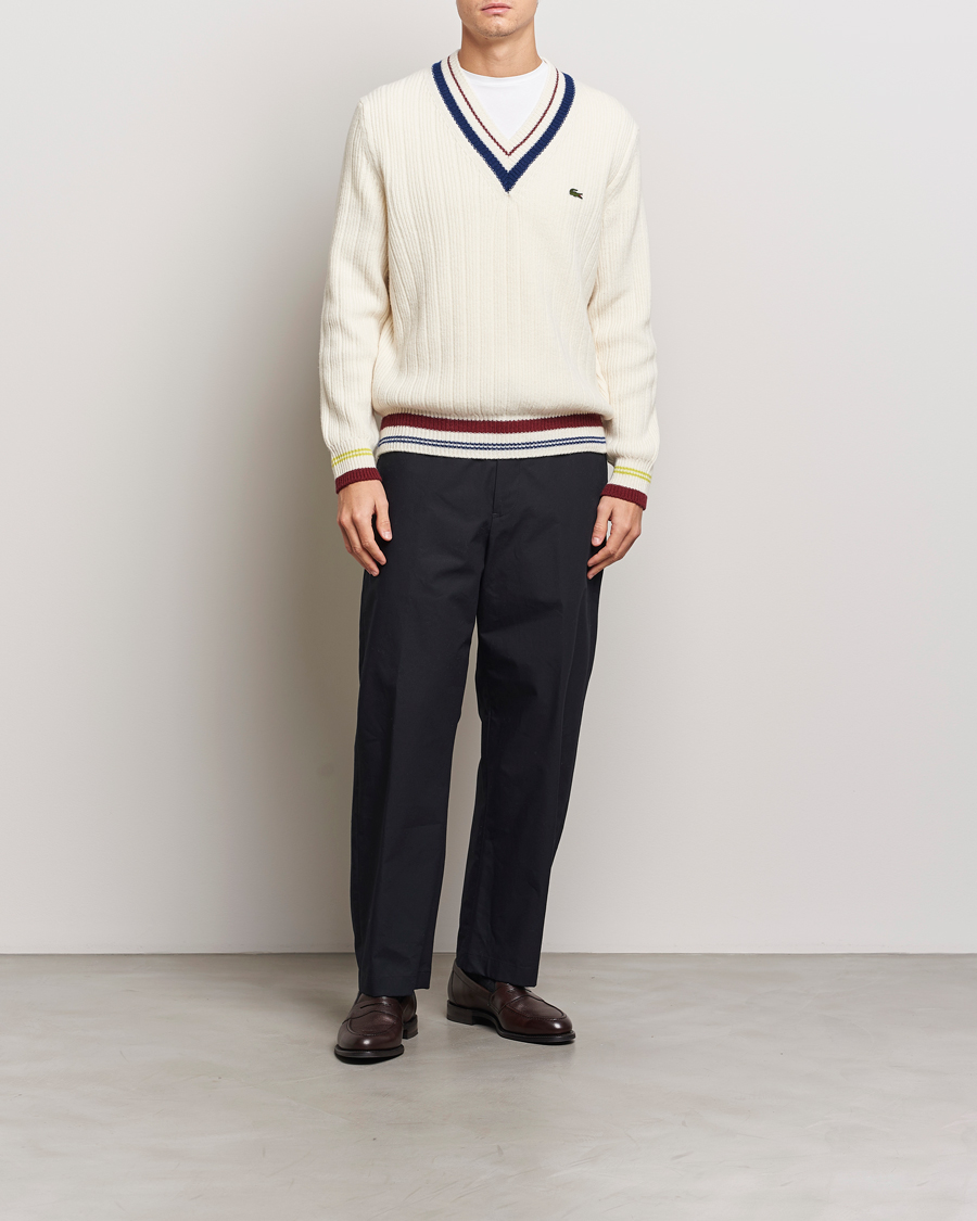 Herre | Gensere | Lacoste | Retro Tennis Wool V-Neck Lapland