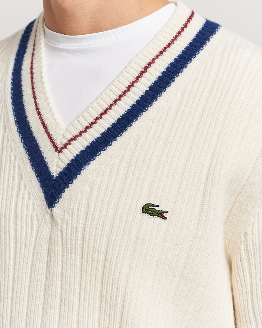 Herre | Gensere | Lacoste | Retro Tennis Wool V-Neck Lapland