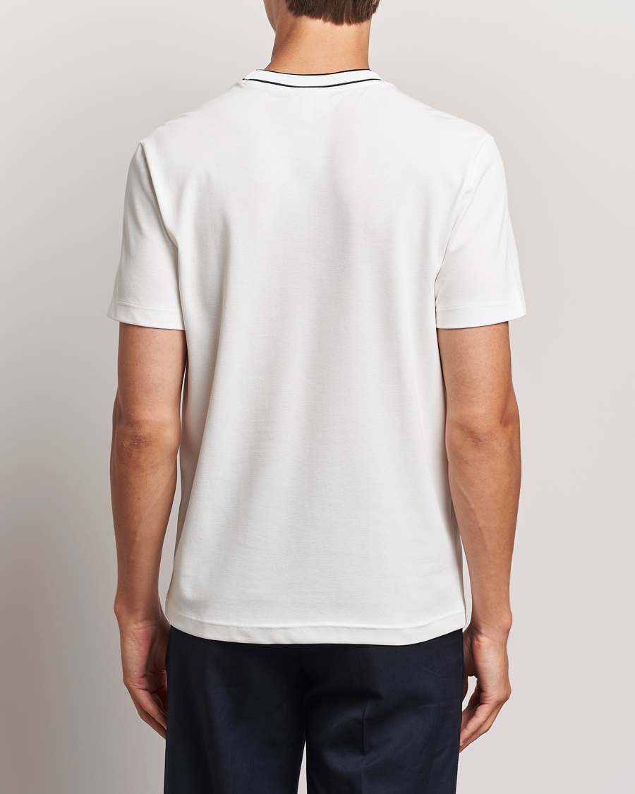 Herre | T-Shirts | Lacoste | Contrast Rib Piqué T-Shirt Flour
