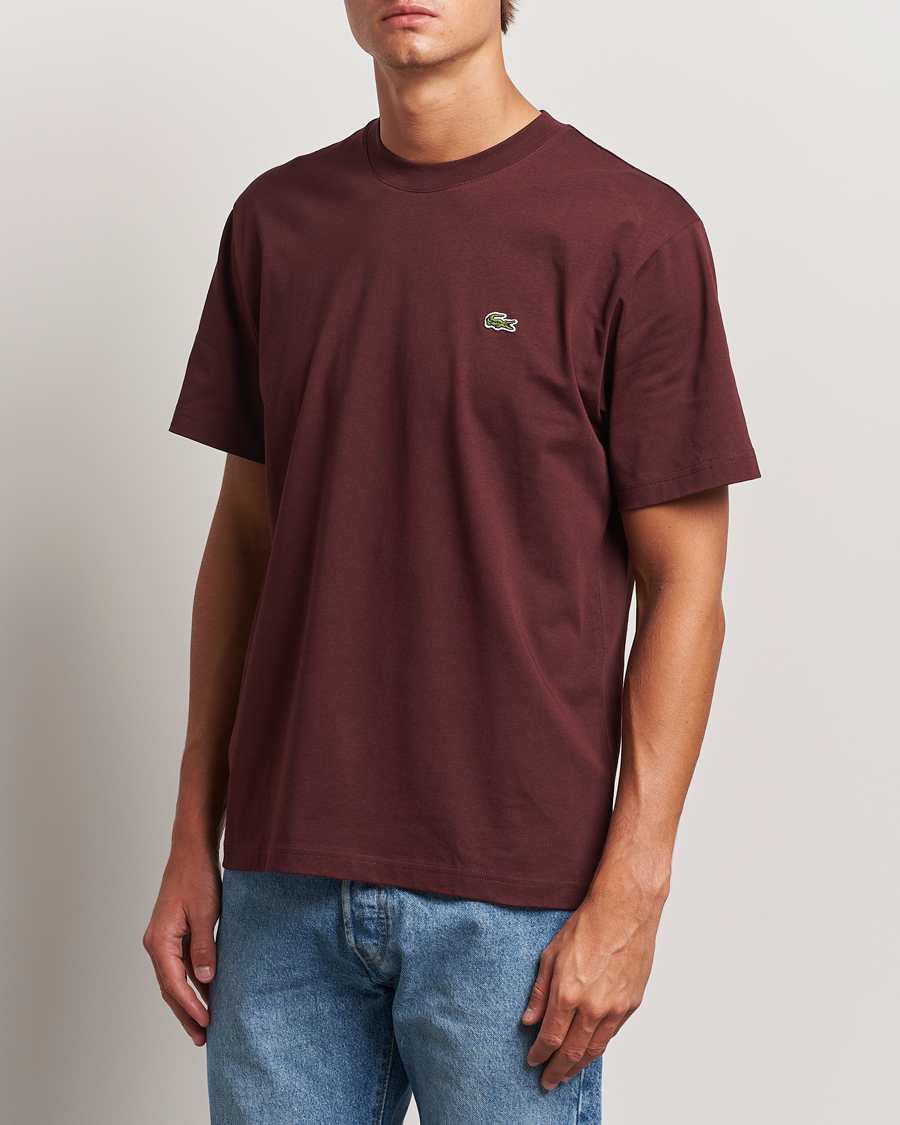 Herre | T-Shirts | Lacoste | Crew Neck T-Shirt Espresso