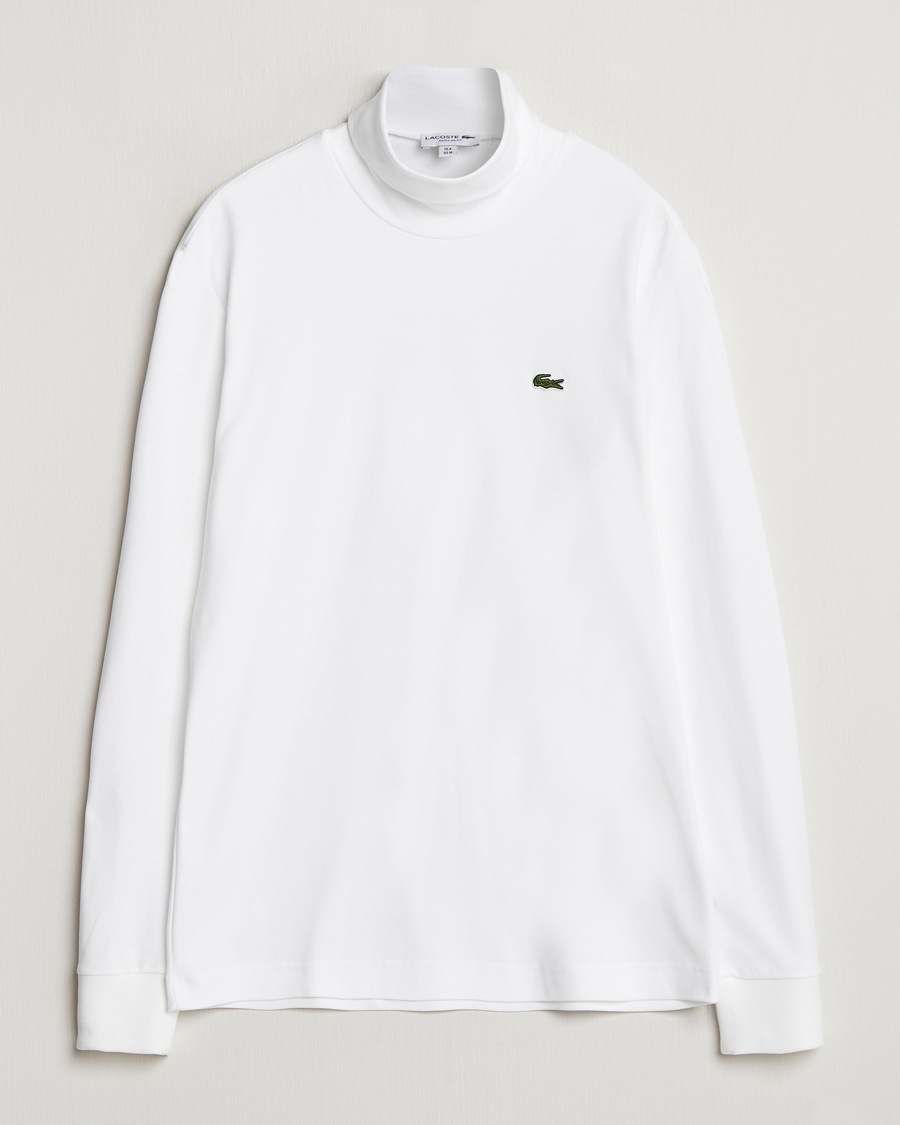 Herre | Gensere | Lacoste | Interlock Cotton Rollneck White