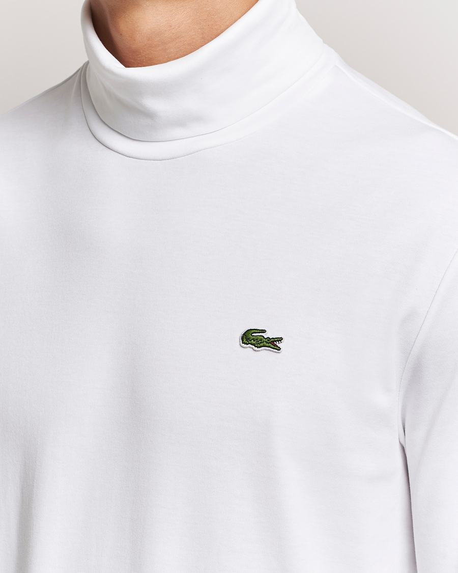 Herre | Gensere | Lacoste | Interlock Cotton Rollneck White