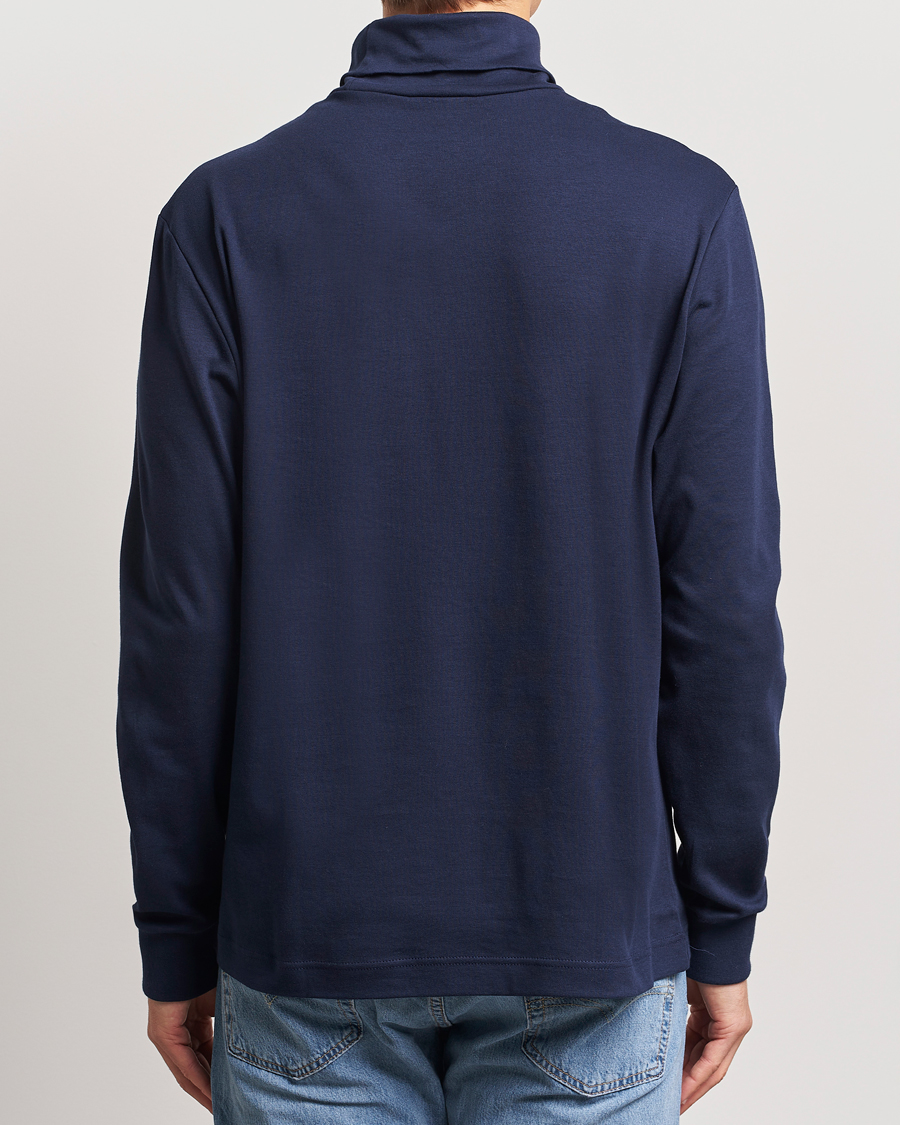 Herre | Gensere | Lacoste | Interlock Cotton Rollneck Navy
