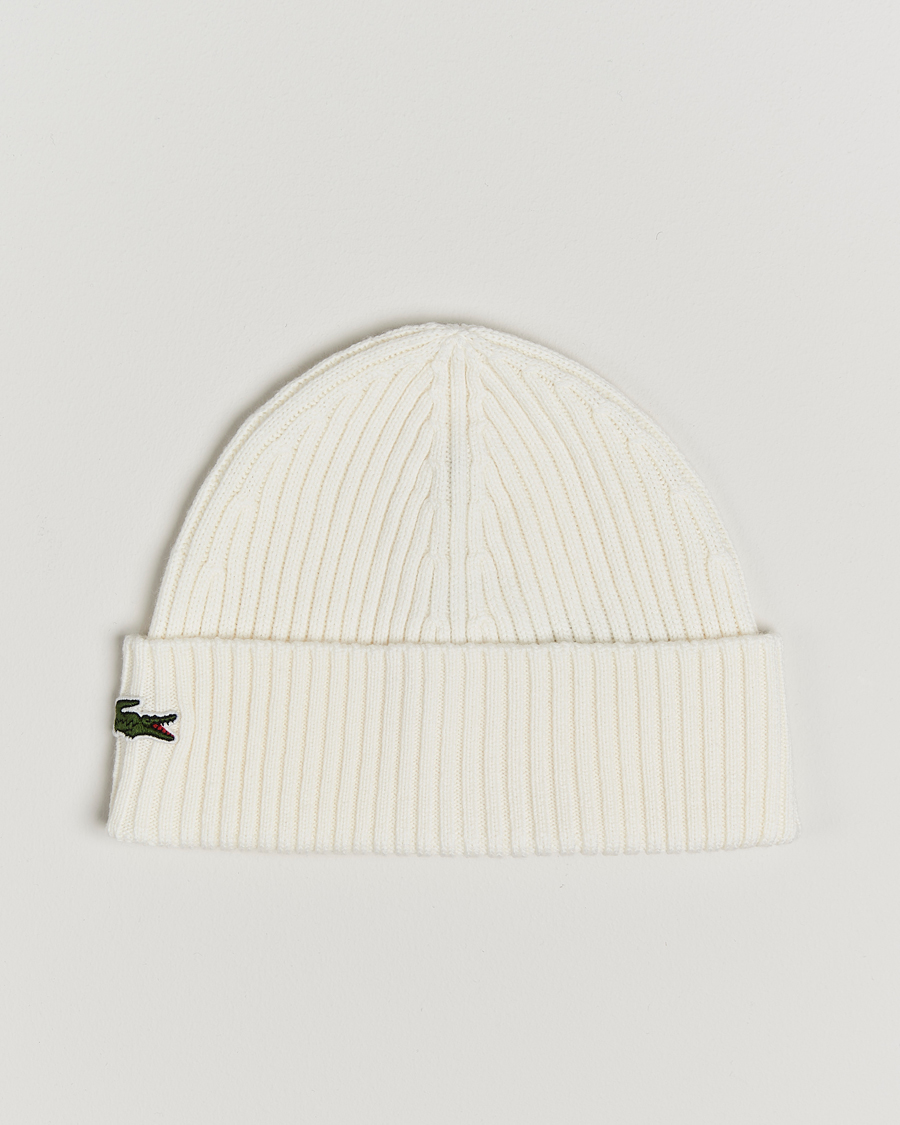Herre | Lacoste Wool Knitted Beanie Flour | Lacoste | Wool Knitted Beanie Flour