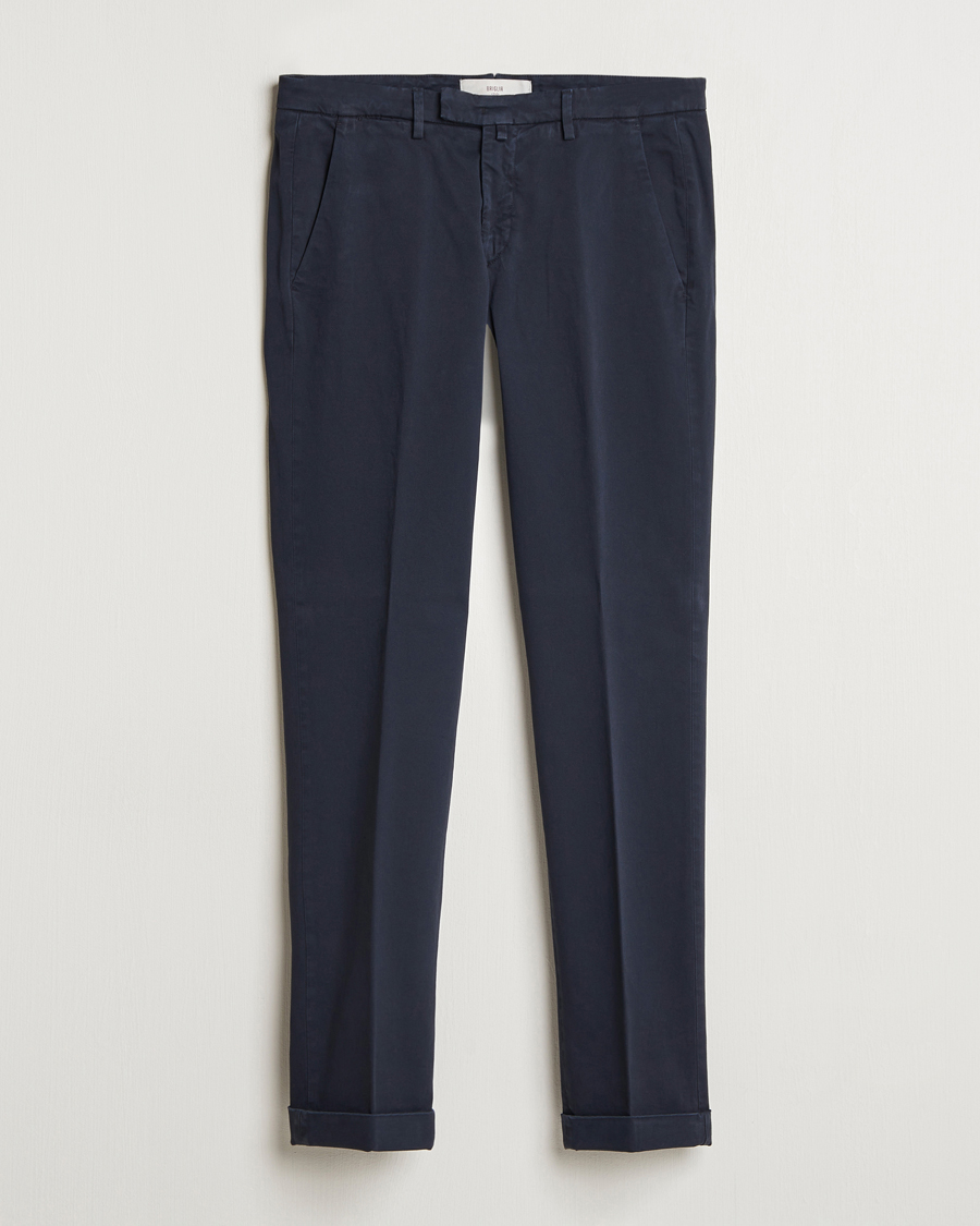 Herre | Bukser | Briglia 1949 | Slim Fit Cotton Stretch Chino Navy