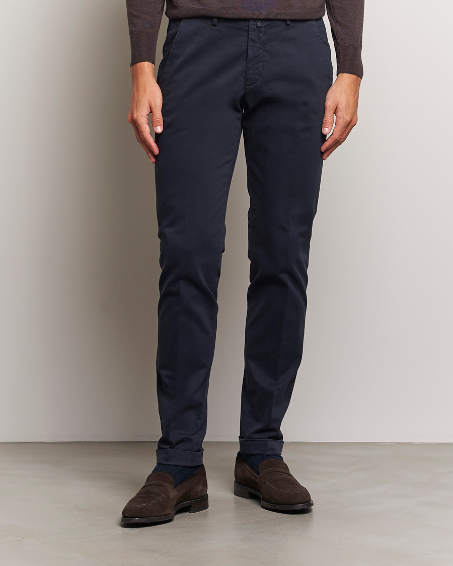 Herre | Bukser | Briglia 1949 | Slim Fit Cotton Stretch Chino Navy