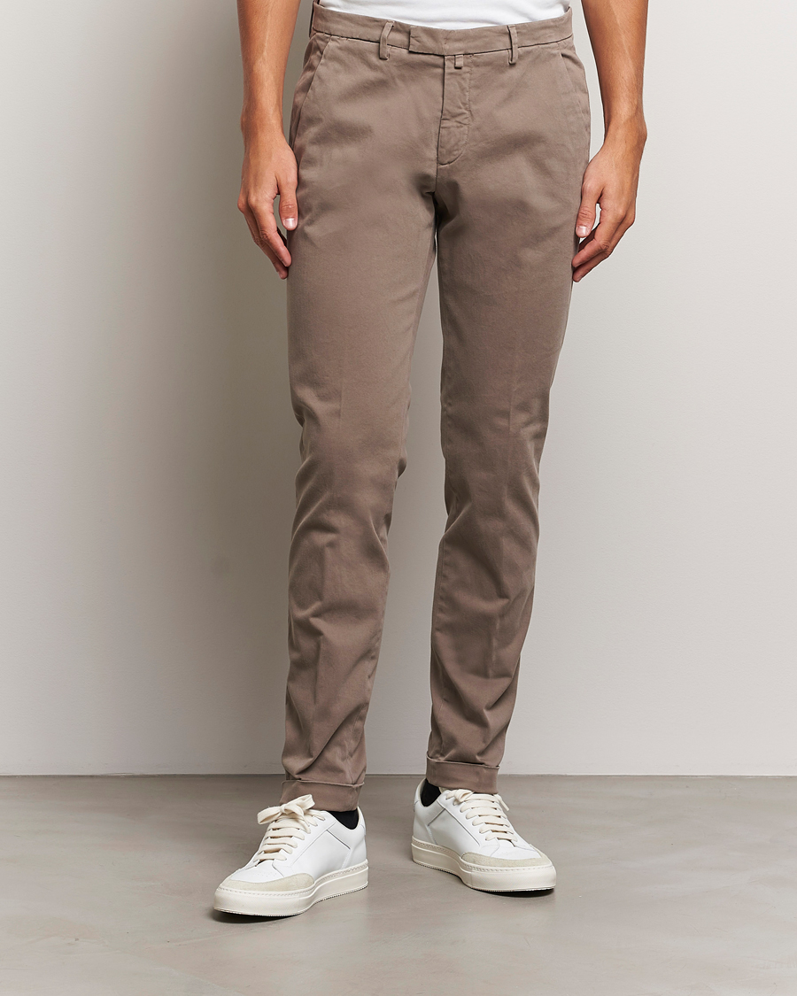 Herre | Bukser | Briglia 1949 | Slim Fit Cotton Stretch Chino Taupe