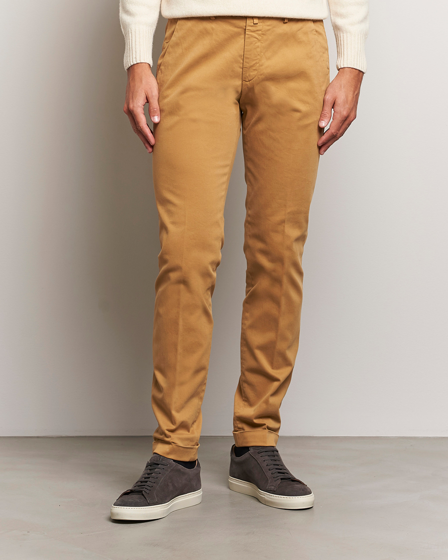 Herre | Bukser | Briglia 1949 | Slim Fit Cotton Stretch Chino Camel