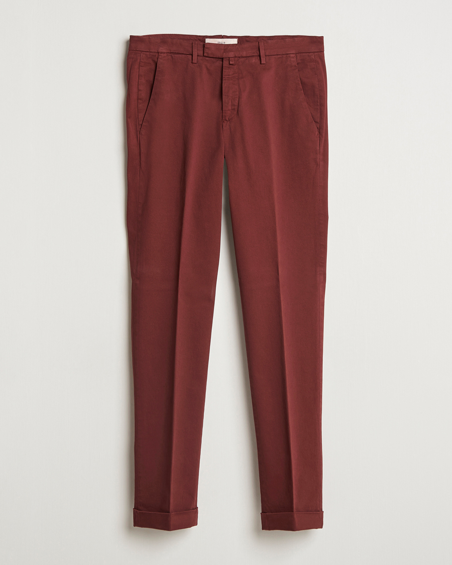 Herre | Bukser | Briglia 1949 | Slim Fit Cotton Stretch Chino Wine