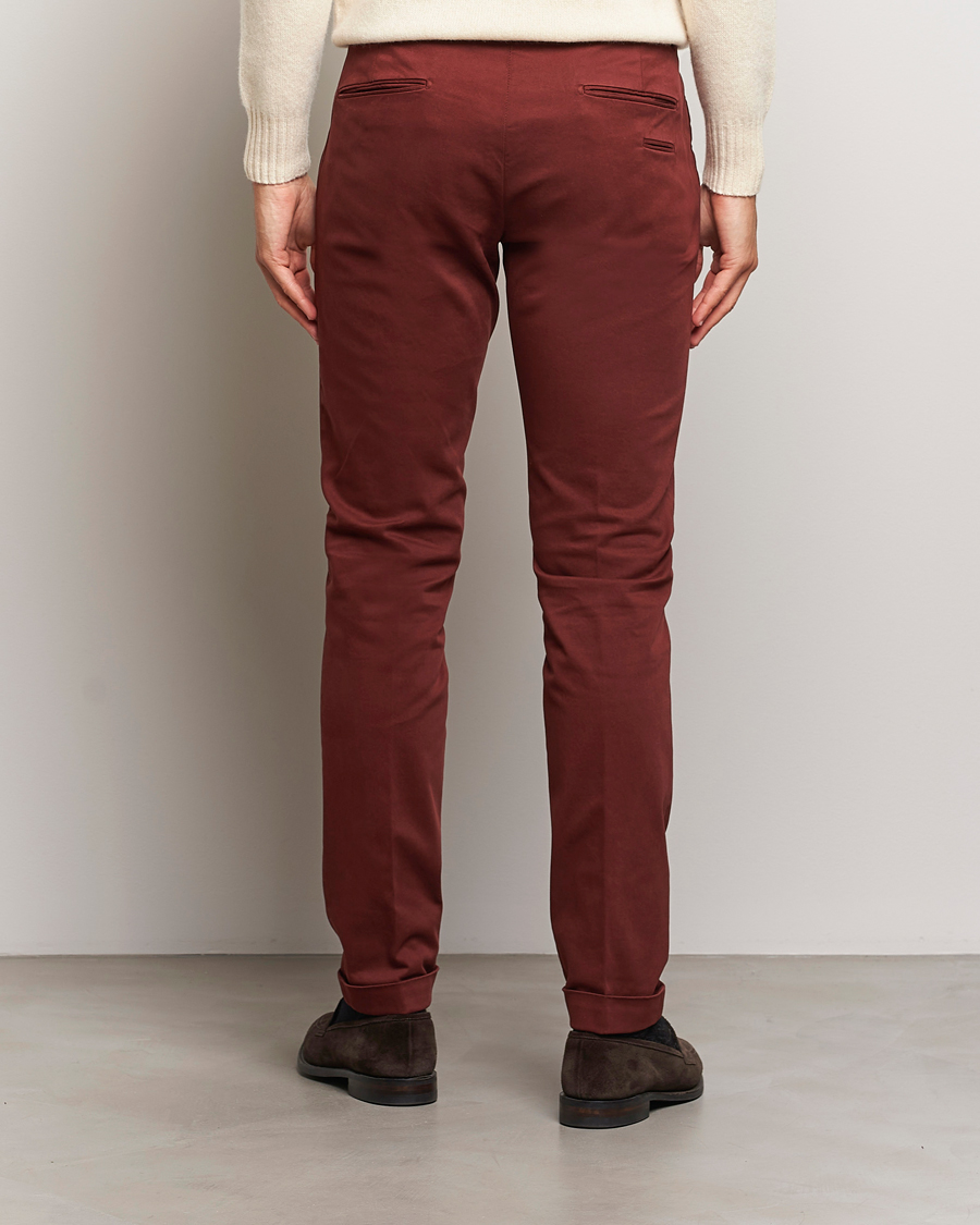 Herre | Bukser | Briglia 1949 | Slim Fit Cotton Stretch Chino Wine