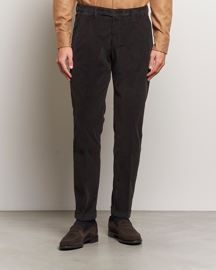 Herre | Bukser | Briglia 1949 | Slim Fit Corduroy Trousers Dark Brown
