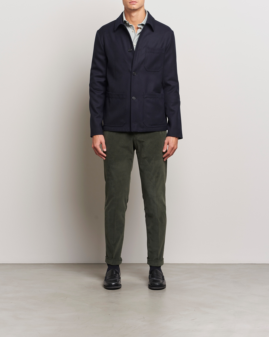 Herre | Bukser | Briglia 1949 | Slim Fit Corduroy Trousers Dark Green