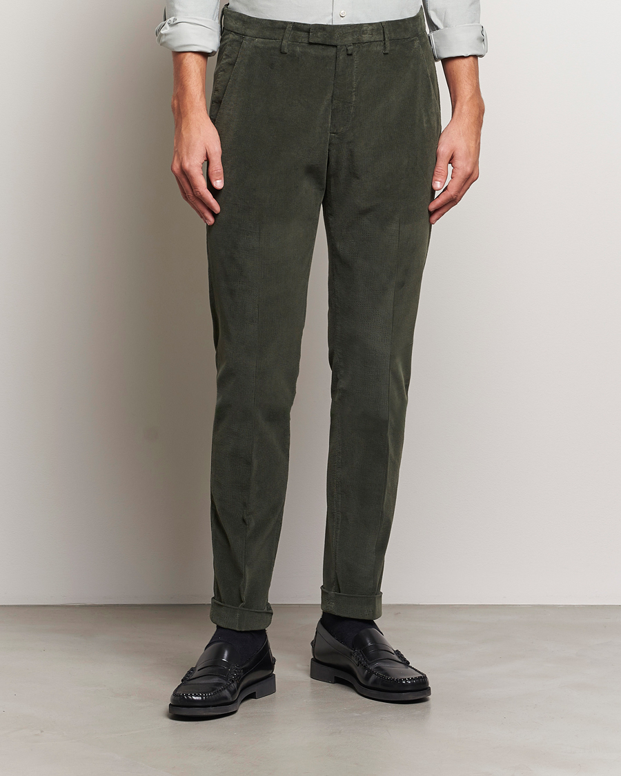 Herre | Bukser | Briglia 1949 | Slim Fit Corduroy Trousers Dark Green