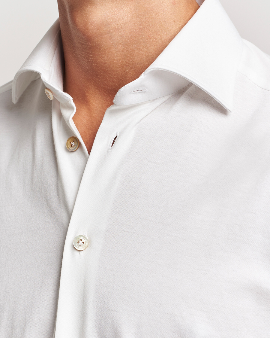 Herre | Skjorter | Kiton | Cotton Jersey Shirt White