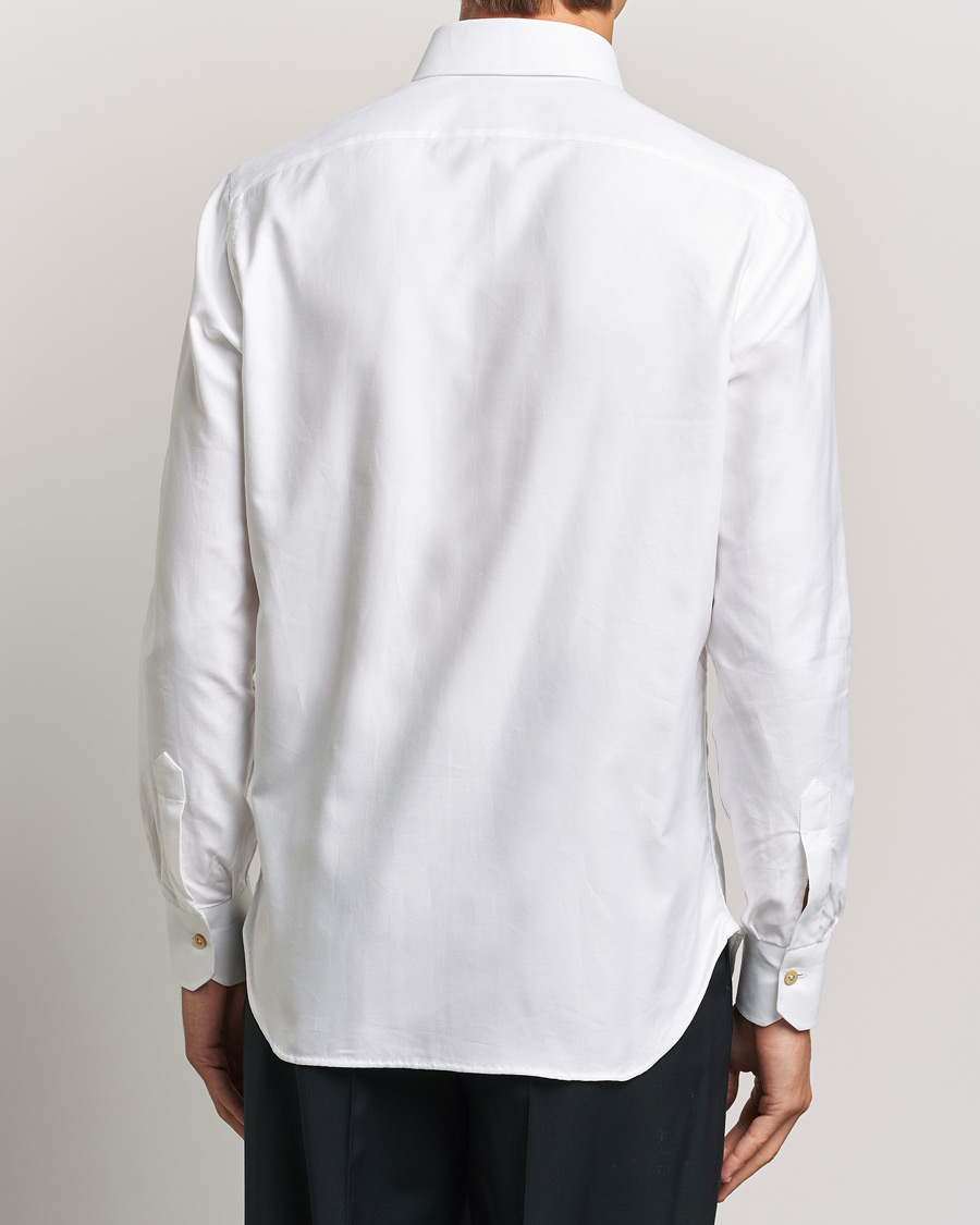 Herre | Skjorter | Kiton | Slim Fit Button Down Oxford Shirt White