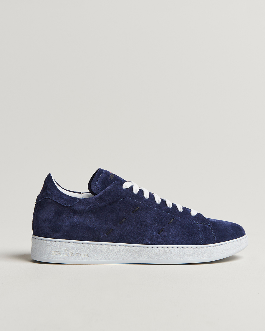 Herre | Kiton Plain Sneakers Navy Suede | Kiton | Plain Sneakers Navy Suede