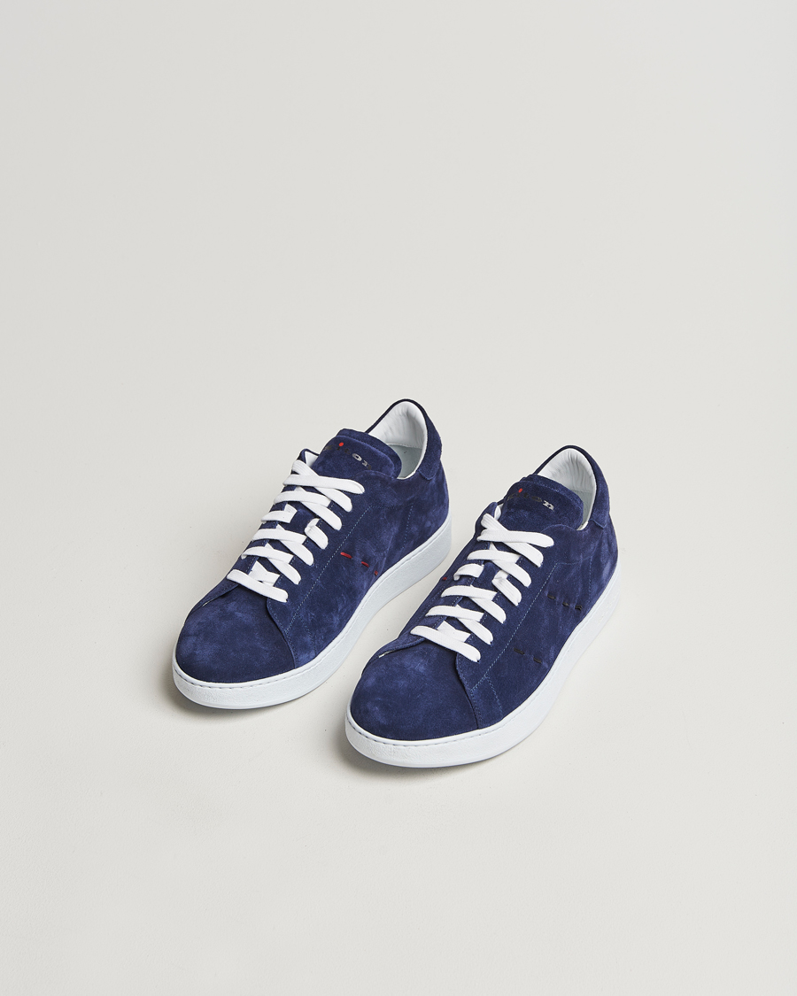 Herre | Kiton Plain Sneakers Navy Suede | Kiton | Plain Sneakers Navy Suede