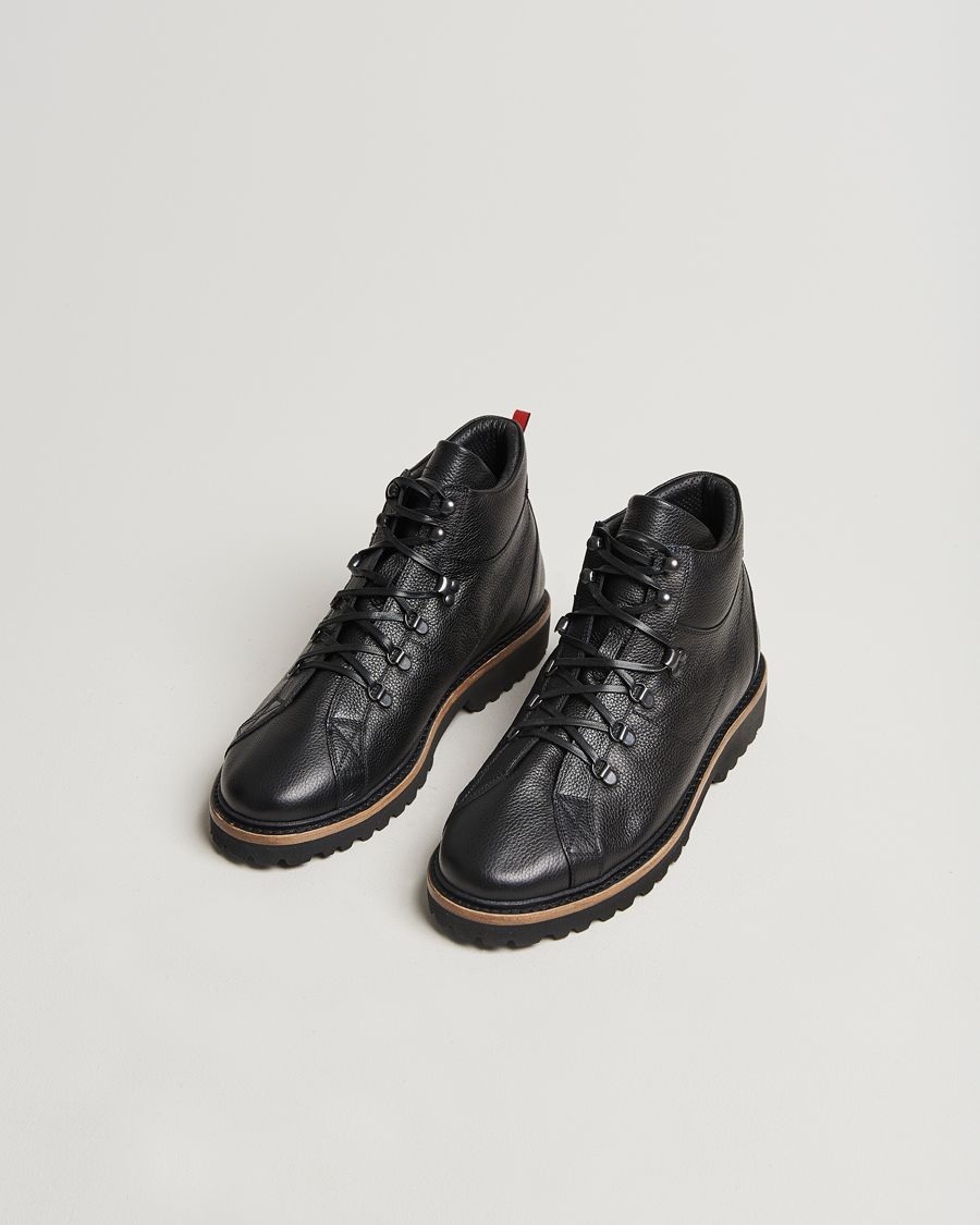 Herre | Kiton St Moritz Winter Boots Black Grain Calf | Kiton | St Moritz Winter Boots Black Grain Calf