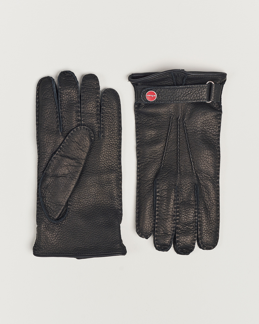 Herre | Kiton Grain Leather Gloves Black | Kiton | Grain Leather Gloves Black