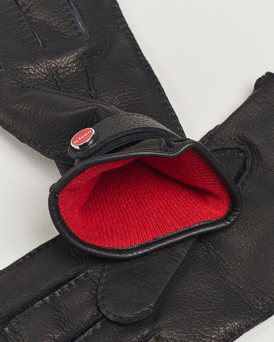 Herre | Kiton Grain Leather Gloves Black | Kiton | Grain Leather Gloves Black