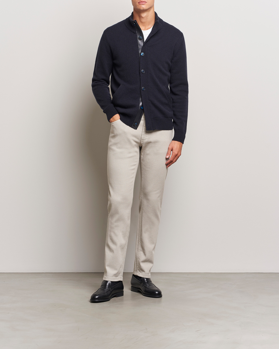 Herre | Gensere | Brioni | Cashmere Cardigan Jacket Navy