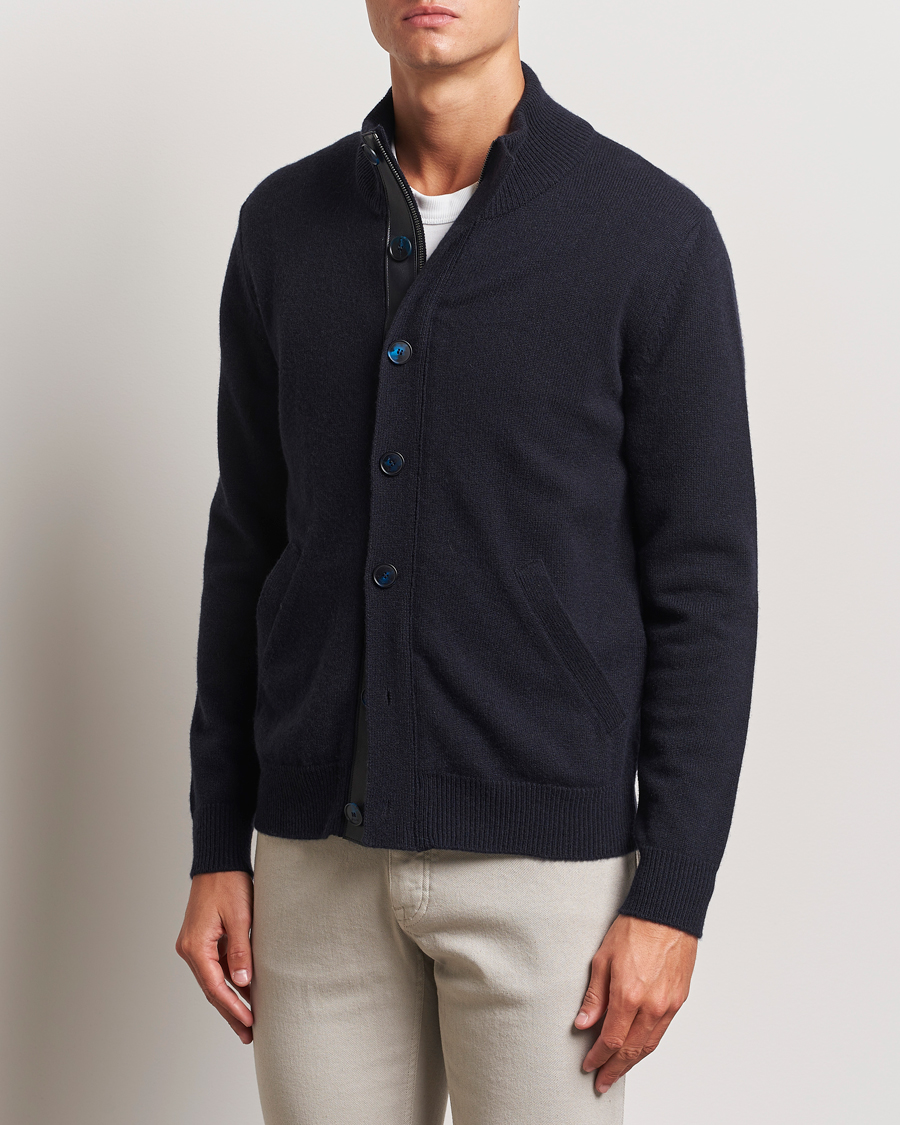 Herre | Gensere | Brioni | Cashmere Cardigan Jacket Navy