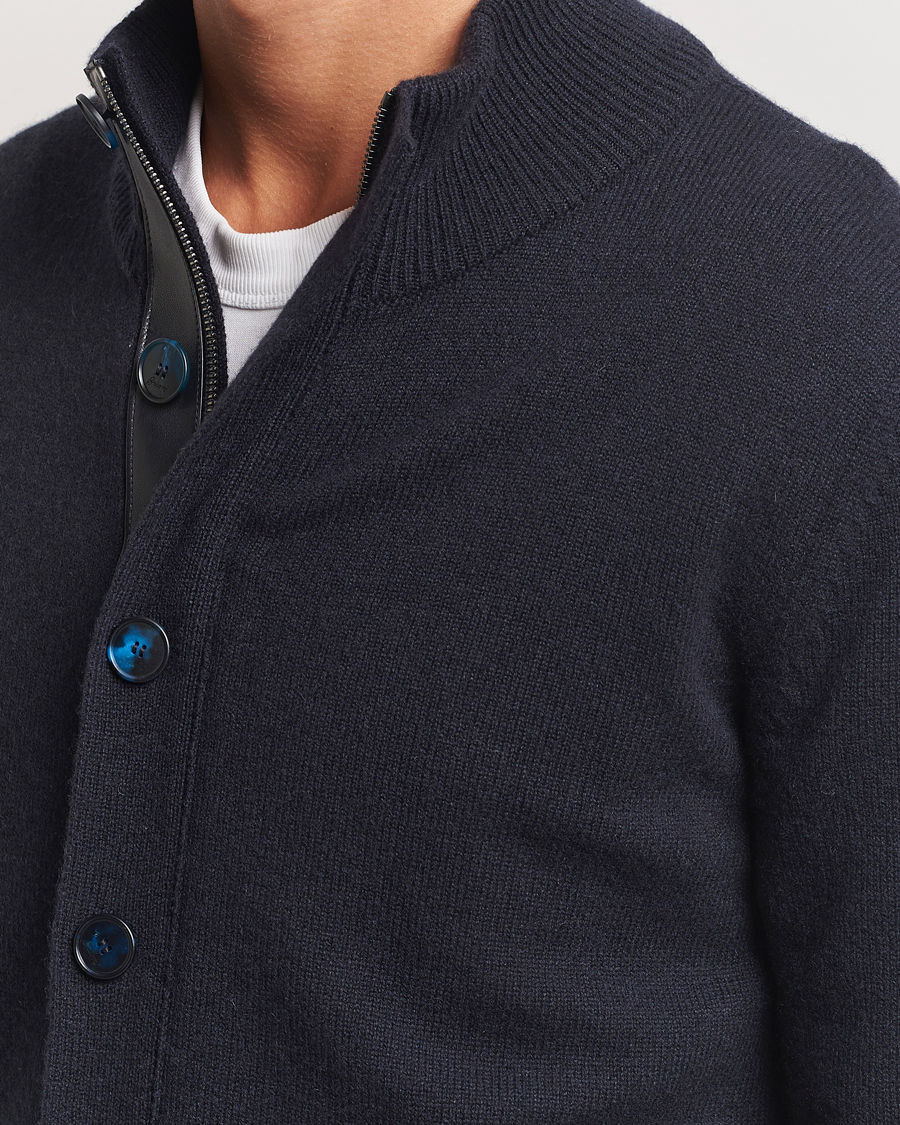 Herre | Gensere | Brioni | Cashmere Cardigan Jacket Navy