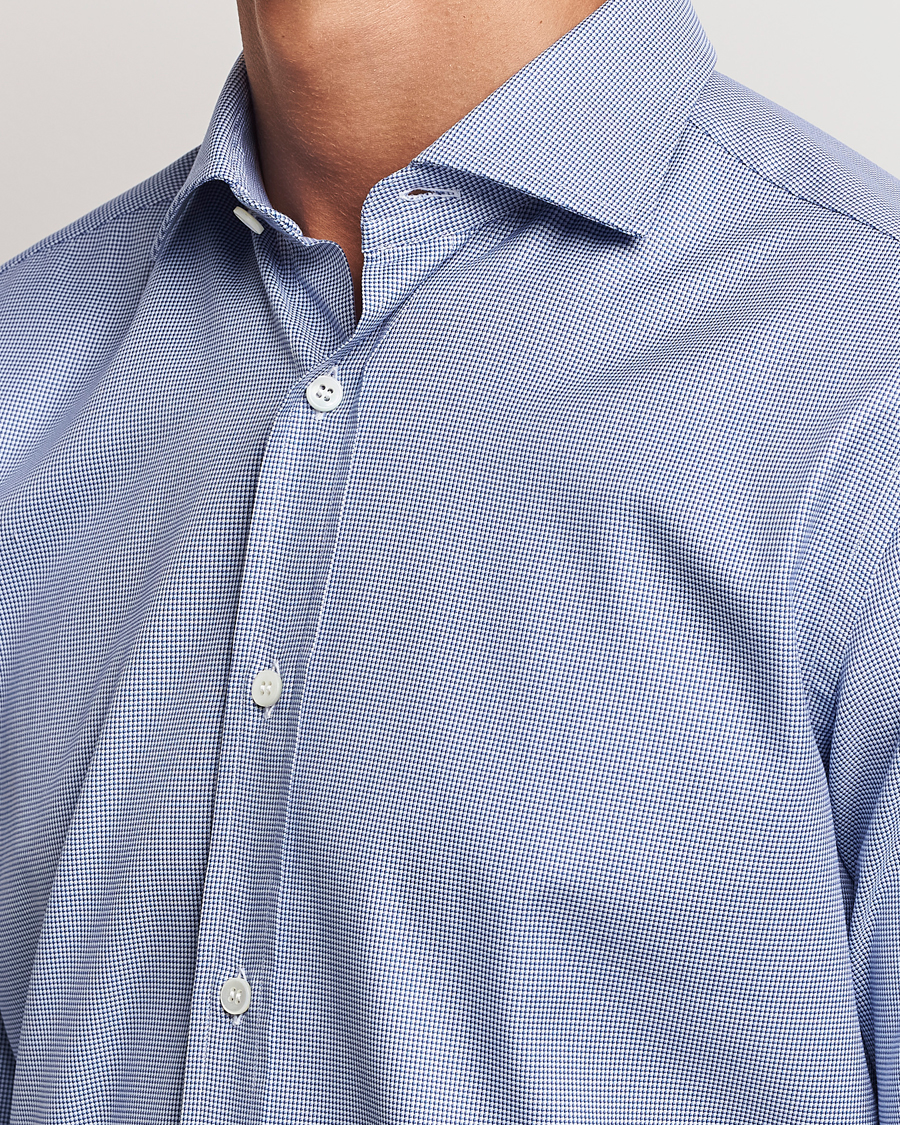 Herre | Skjorter | Brioni | Slim Fit Micro Structure Dress Shirt Light Blue