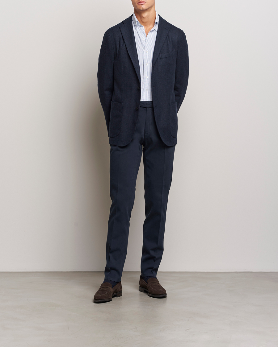 Herre | Dressjakker | Boglioli | K Jacket Wool Herringbone Blazer Navy