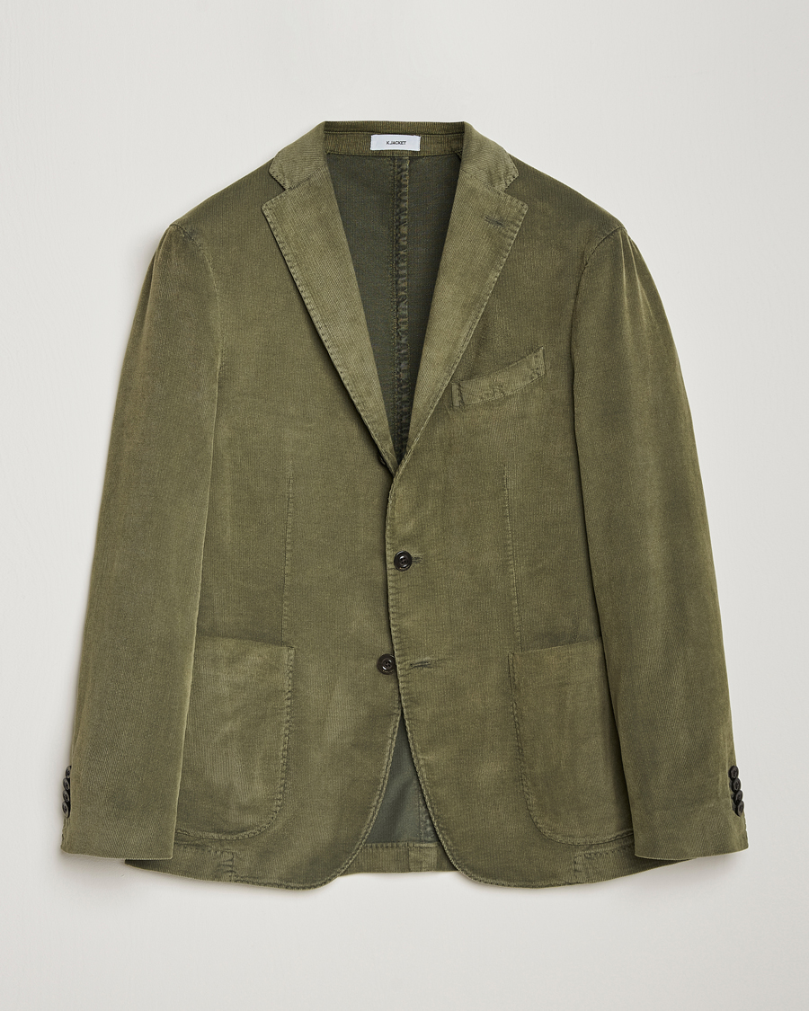 Herre | Dressjakker | Boglioli | K Jacket Corduroy Blazer Dark Green