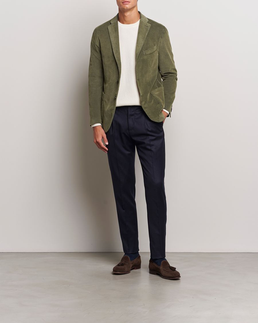 Herre | Dressjakker | Boglioli | K Jacket Corduroy Blazer Dark Green