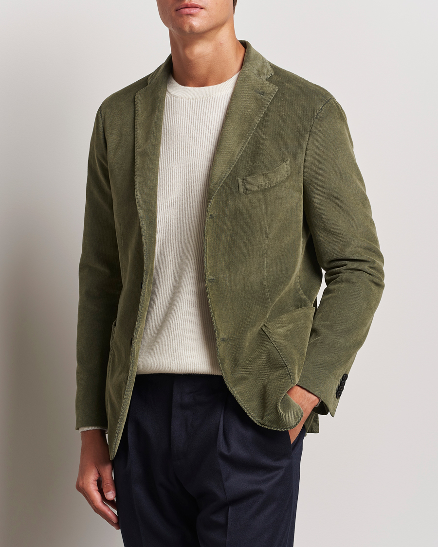 Herre | Dressjakker | Boglioli | K Jacket Corduroy Blazer Dark Green