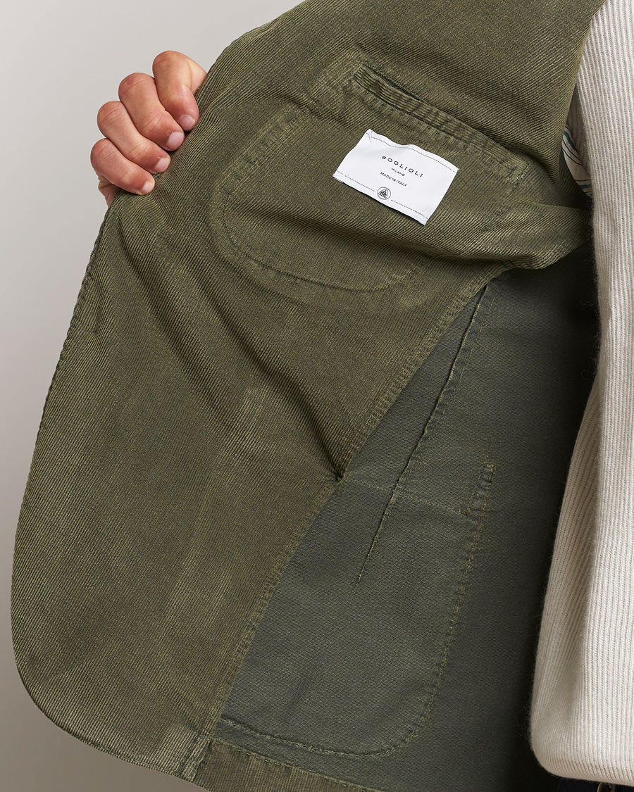Herre | Dressjakker | Boglioli | K Jacket Corduroy Blazer Dark Green