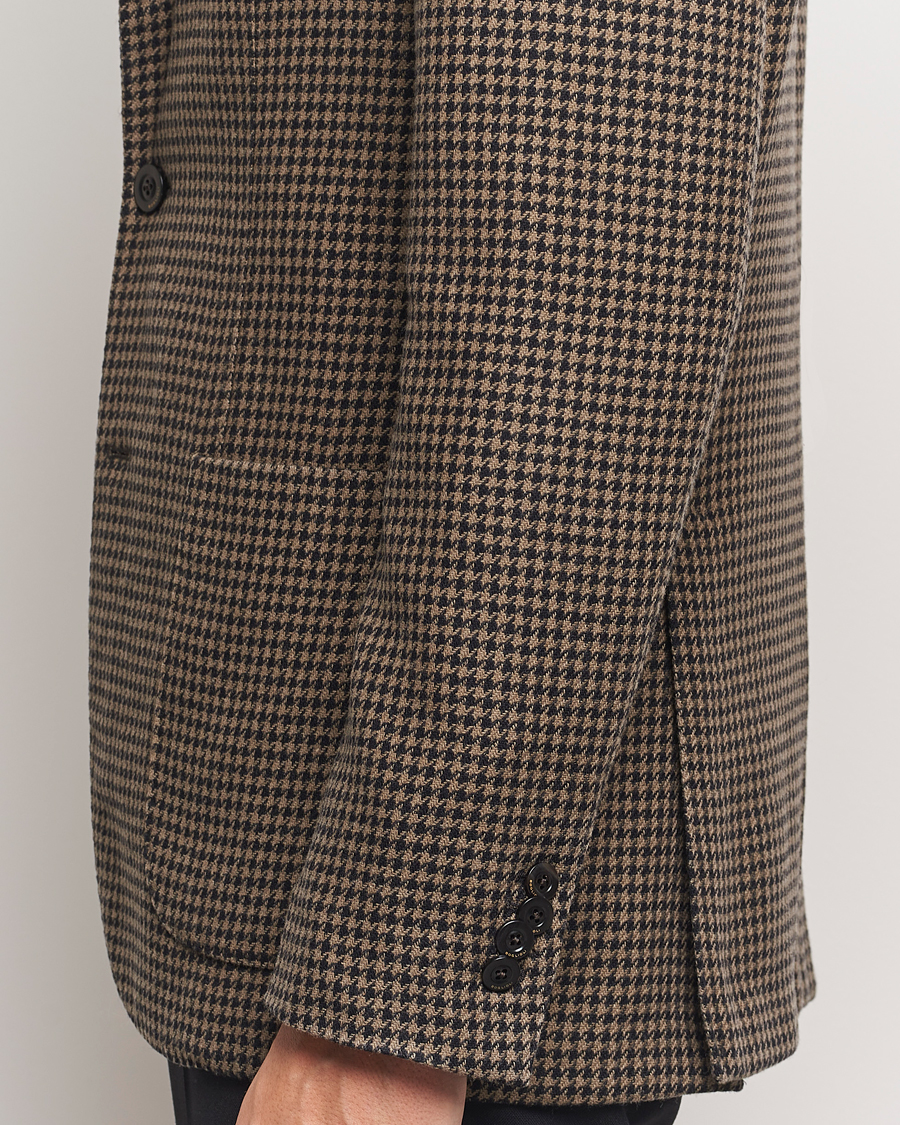 Herre | Dressjakker | Boglioli | K Jacket Houndstooth Wool Blazer Brown