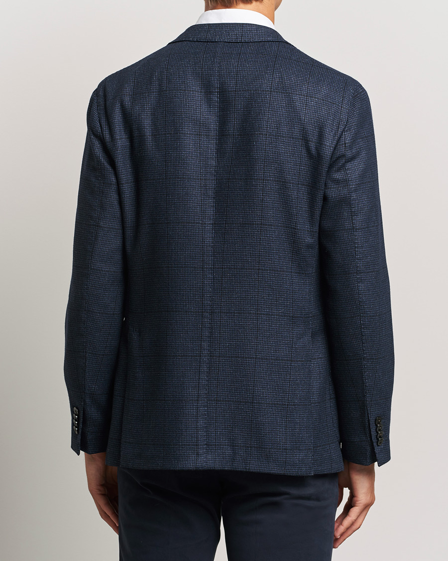Herre | Dressjakker | Boglioli | K Jacket Overcheck Wool Blazer Navy