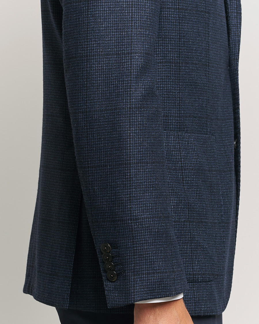 Herre | Dressjakker | Boglioli | K Jacket Overcheck Wool Blazer Navy