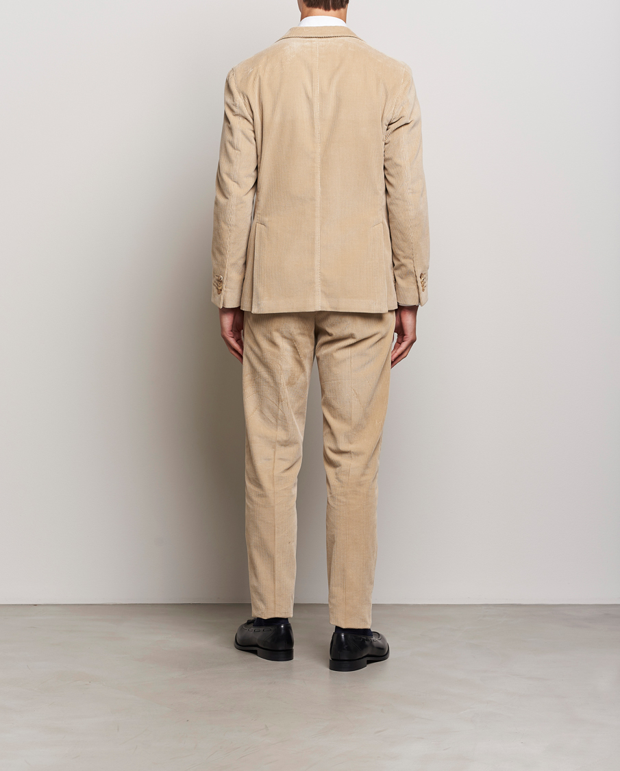 Herre | Dresser | Boglioli | K Jacket Wale Corduroy Suit Beige