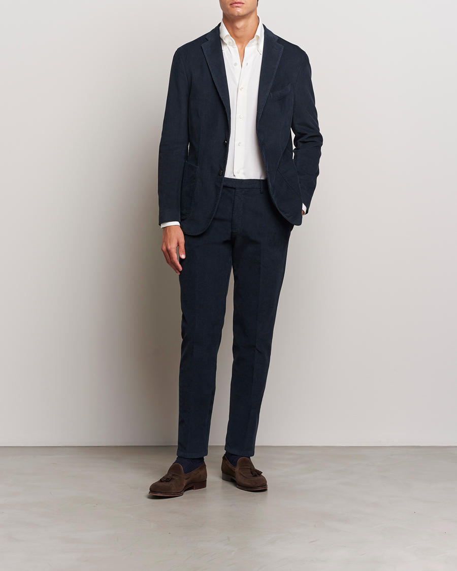 Herre | Dresser | Boglioli | K Jacket Baby Corduroy Suit Navy